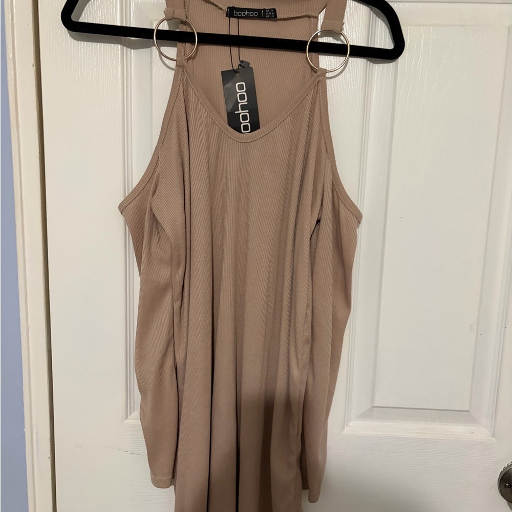 Boohoo shoulder dress